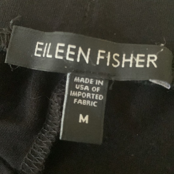 Eileen Fisher Harem Leggings Pants  Black Ribbed Ankles Medium / Large - Picture 2 of 5